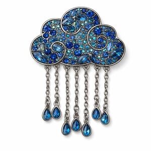 ⚜️🌧️ Blue and Silver Cloud Brooch 🔥🌿
